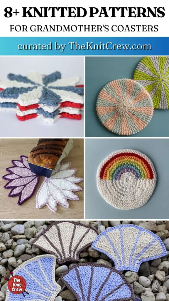 PIN 2 - 8+ Knitted Patterns For Grandmother's Coasters - The Knit Crew