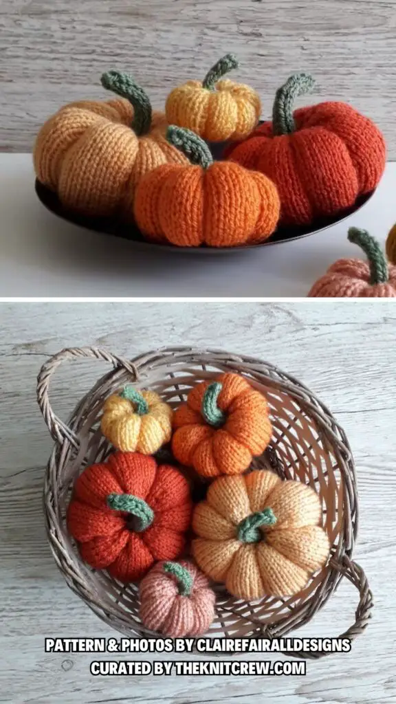 1. Easy Knitted Pumpkin Pattern - 11 Knitting Squashes Patterns Perfect For Halloween - The Knit Crew