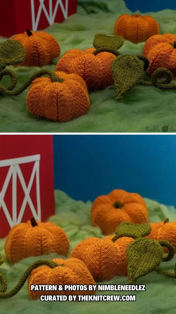 7. Cute little pumpkin patch pattern - 11 Knitting Squashes Patterns Perfect For Halloween - The Knit Crew