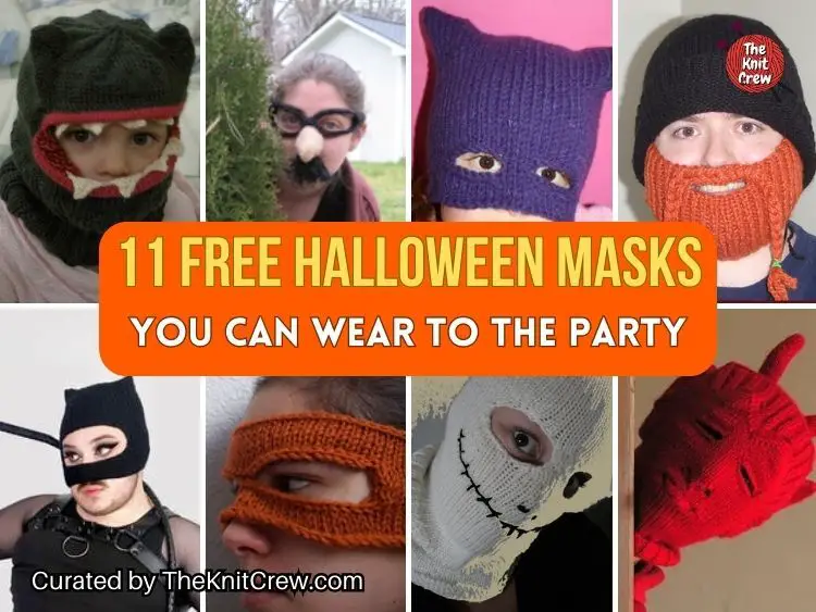 [FB POSTER] - 11 Free Halloween Masks You Can Wear To The Party - The Knit Crew