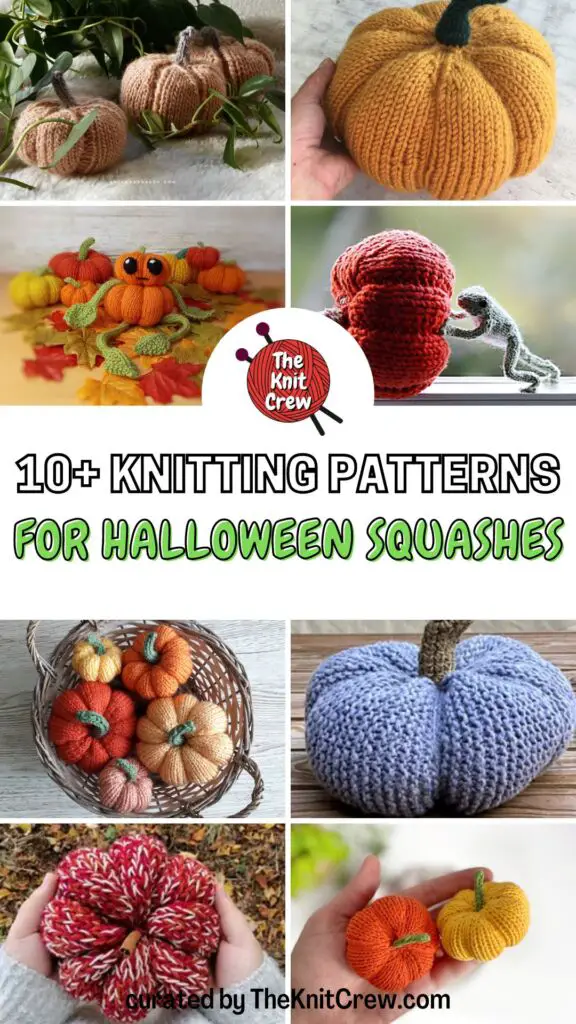 PIN 2 - 10+ Knitting Patterns For Halloween Squashes - The Knit Crew