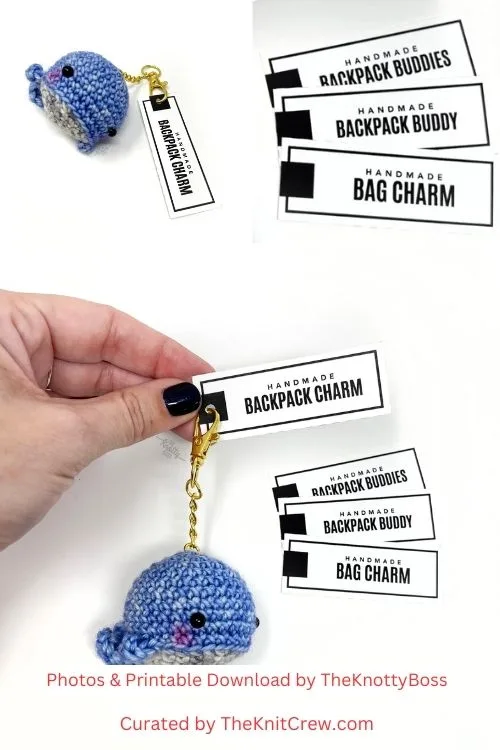 12. PRINTABLE Backpack Charm Tags - The Knit Crew