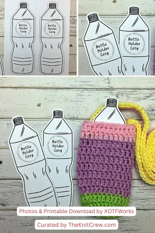 5. Printable Bottle Holder Cozy Display Template - The Knit Crew