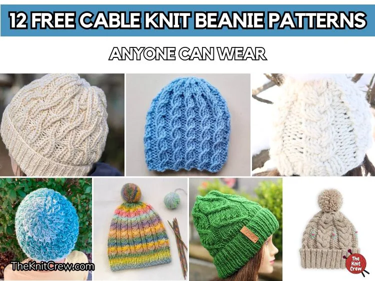 12 Free Cable Knit Beanie Patterns Anyone Can Wear - The Knit Crew