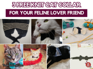 FB POSTER - 3 Free Knit Cat Collars For Your Feline Lover Friend - The Knit Crew