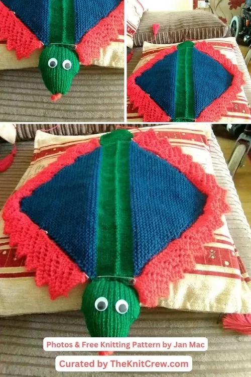10. Derek Dragon lovey blanket - The Knit Crew