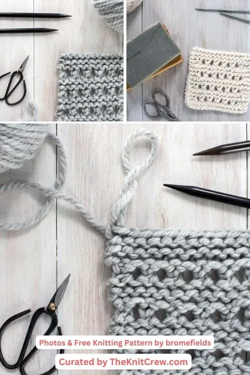 11. Garter Ridge Lace Knitting Stitch Pattern - The Knit Crew