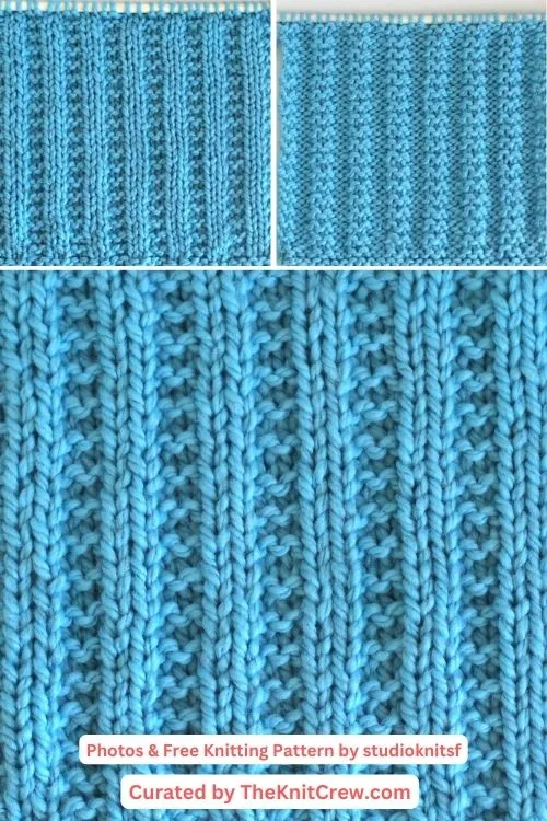 3. Garter Ribbing Stitch Knitting Pattern - The Knit Crew