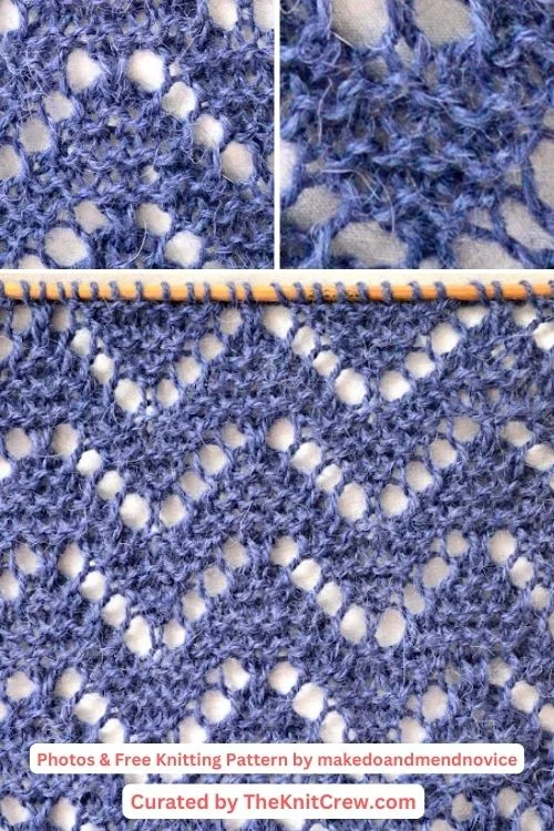 4. Chevron Garter Lace Knit Stitch - The Knit Crew