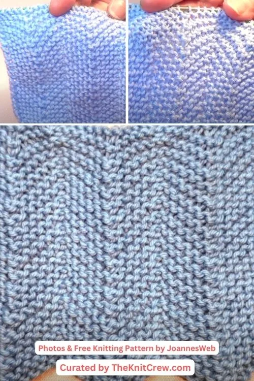 5. Garter Chevron Knitting Pattern - The Knit Crew