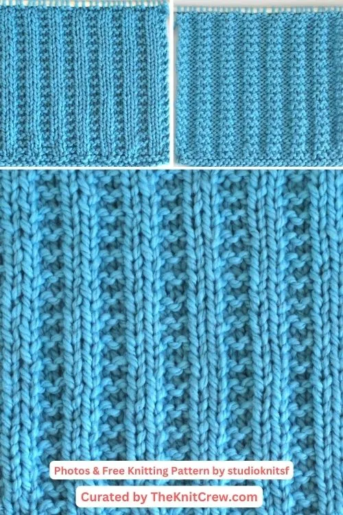 9. Garter Ribbing Stitch Knitting Pattern - The Knit Crew