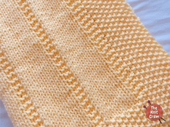 BLOG PHOTO 7 - Easy Baby Blanket in Aran or DK - Knitting Pattern Curated by TheKnitCrew