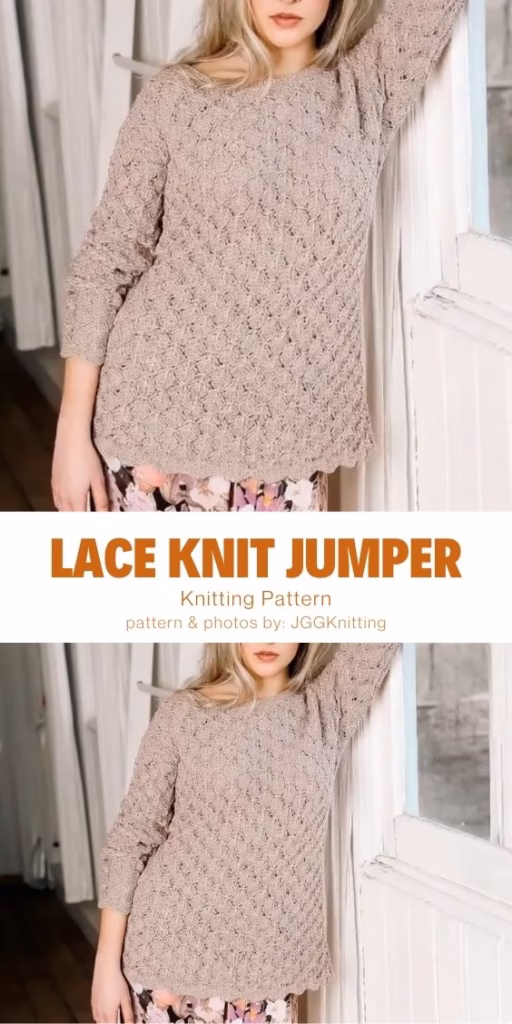 10 Lace Knit Jumper - The Knit Crew