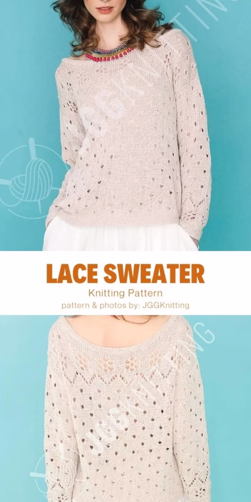 12 Lace Sweater - The Knit Crew