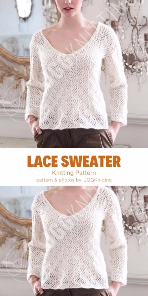 13 Lace Sweater - The Knit Crew
