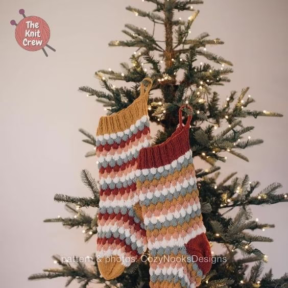 12 Knit Christmas Stocking - The Yarn Crew