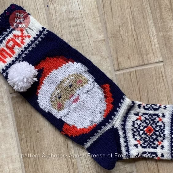 13 Knitted Santa Stocking - The Yarn Crew