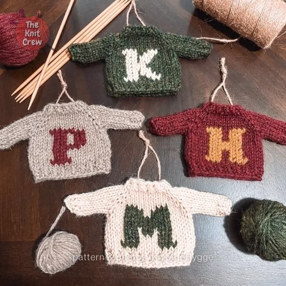 13 Tiny Sweater Ornament Pattern - The Yarn Crew