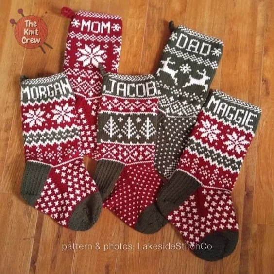 2 Christmas Stocking- The Yarn Crew