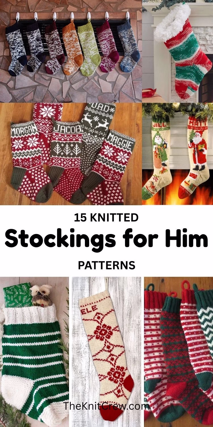 BLOG 1 - 15 Must-Knit Stocking Patterns For Him - Curated by The Yarn Crew