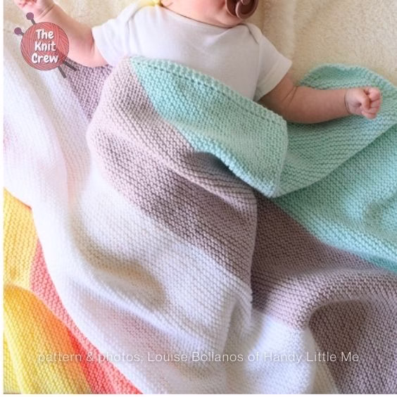 Baby Blanket - 15 Easy Knitted Baby Afghan Patterns - The Knit Crew