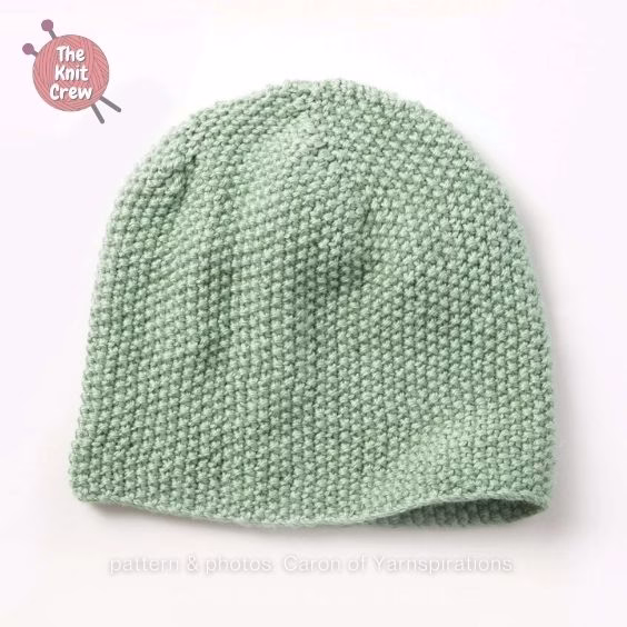 Caron Seed Stitch Beanie - Curated by The Knit Crew