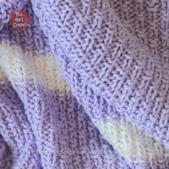 Sweet Dreams Easy Knit Baby Blanket - 15 Easy Knitted Baby Afghan Patterns - The Knit Crew