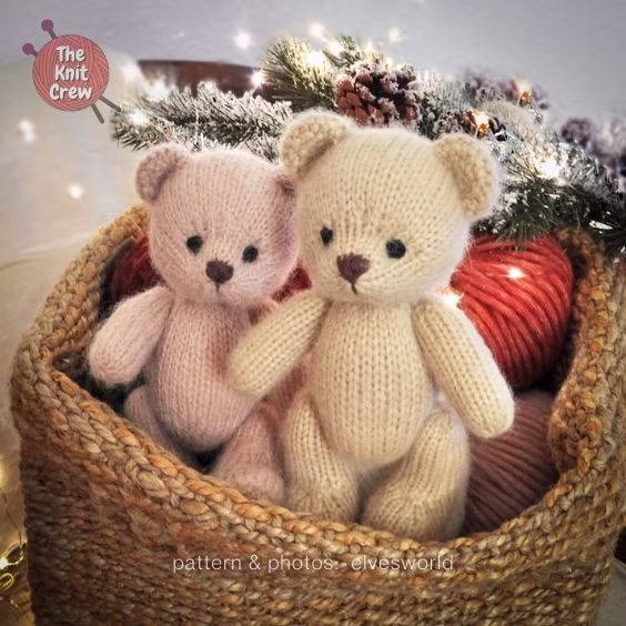 Teddy Bear Knitting Pattern - 15 Adorable Knitted Teddy Bear Patterns - Curated By The Knit Crew