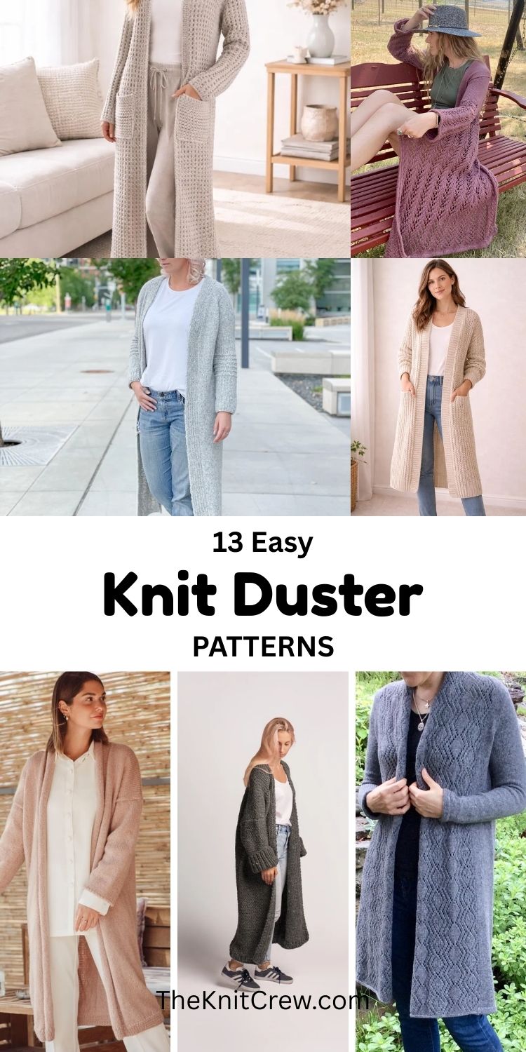 BLOG 1 - 13 Easy Knitted Duster Cardigan Patterns - Curated by The Knit Crew