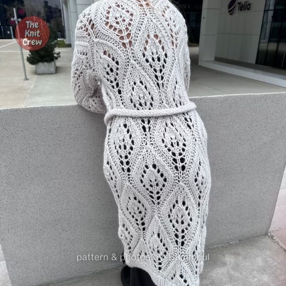 Long Coat Knitting Pattern Lace Case - Curated By The Knit Crew