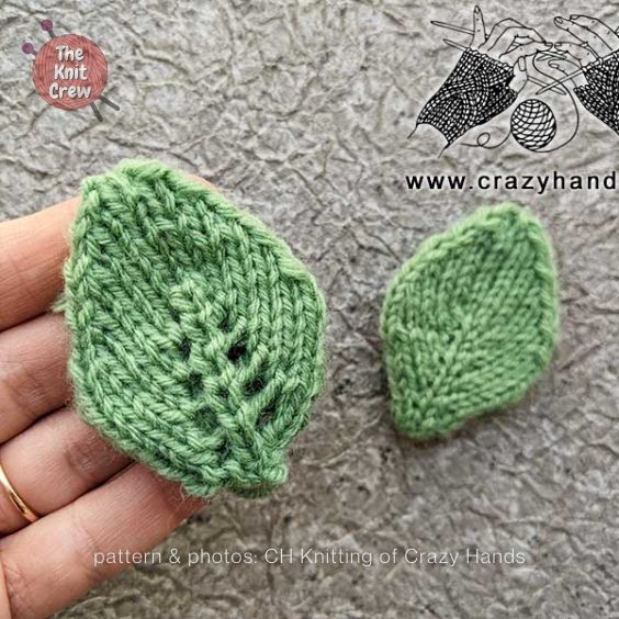 Knit Double Layer Leaf Pattern Curated By The Knit Crew