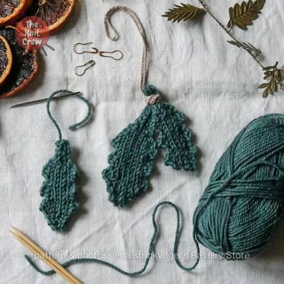 Knitted Winter Leaf Curated By The Knit Crew