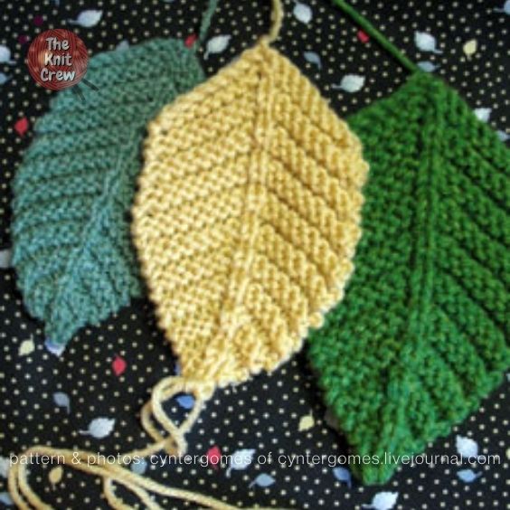 Veined Leaf Pattern Curated By The Knit Crew
